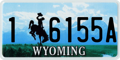 WY license plate 16155A