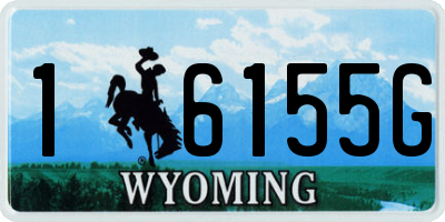 WY license plate 16155G