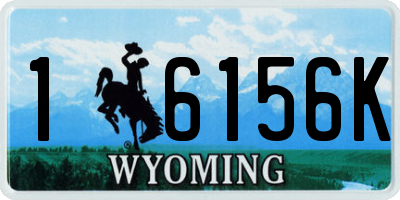 WY license plate 16156K