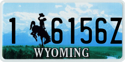 WY license plate 16156Z