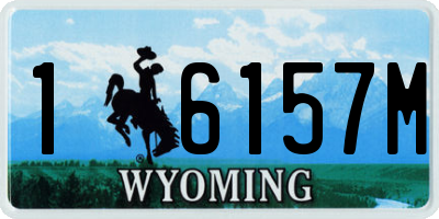 WY license plate 16157M