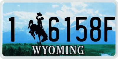 WY license plate 16158F