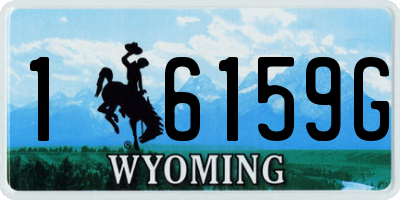 WY license plate 16159G
