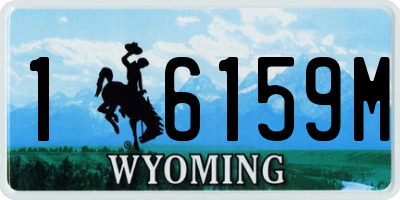 WY license plate 16159M