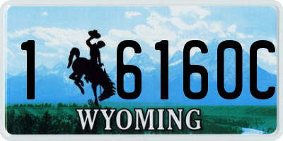 WY license plate 16160C