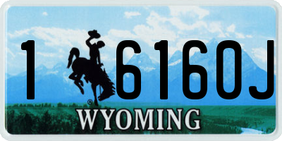 WY license plate 16160J