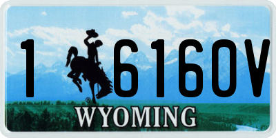WY license plate 16160V