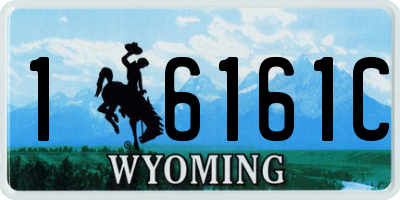 WY license plate 16161C