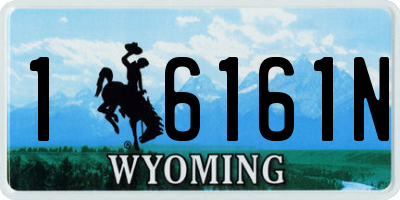 WY license plate 16161N