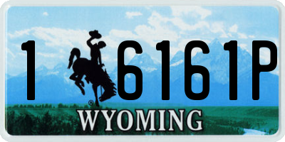 WY license plate 16161P