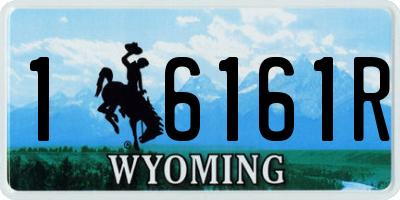 WY license plate 16161R
