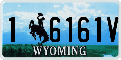 WY license plate 16161V