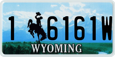 WY license plate 16161W