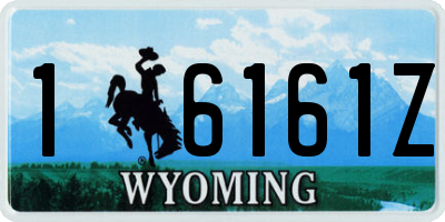 WY license plate 16161Z