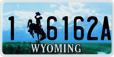 WY license plate 16162A
