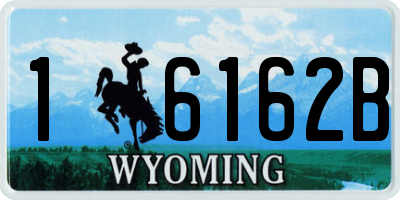 WY license plate 16162B