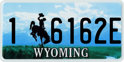 WY license plate 16162E