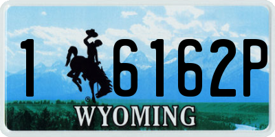 WY license plate 16162P