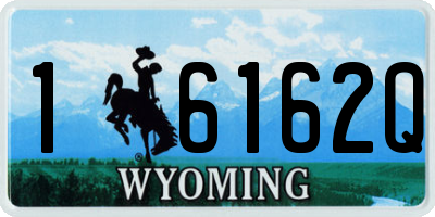 WY license plate 16162Q