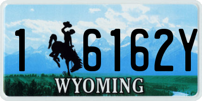 WY license plate 16162Y