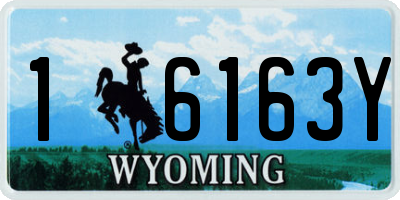 WY license plate 16163Y