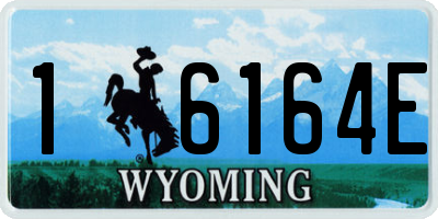 WY license plate 16164E