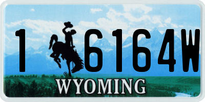 WY license plate 16164W