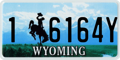 WY license plate 16164Y