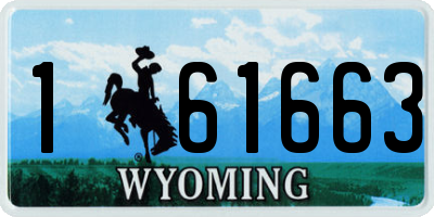 WY license plate 161663