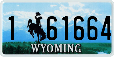 WY license plate 161664