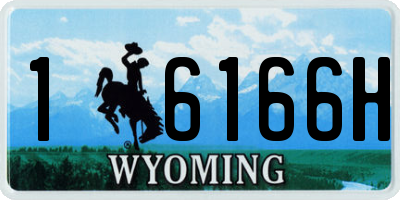 WY license plate 16166H