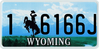 WY license plate 16166J