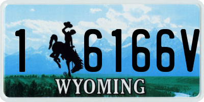WY license plate 16166V
