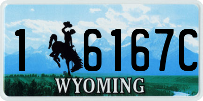 WY license plate 16167C