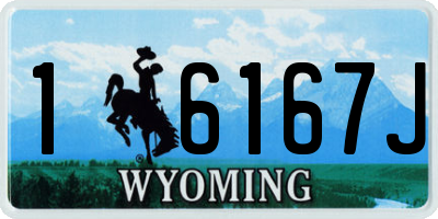 WY license plate 16167J