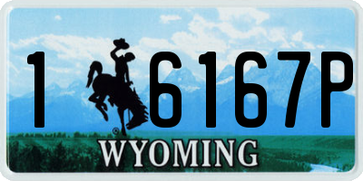 WY license plate 16167P