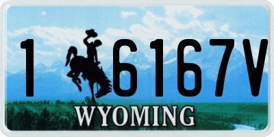 WY license plate 16167V