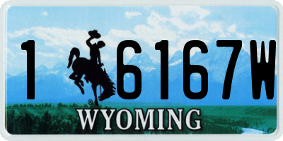 WY license plate 16167W
