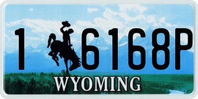 WY license plate 16168P