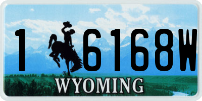WY license plate 16168W