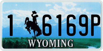 WY license plate 16169P