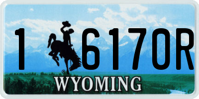 WY license plate 16170R