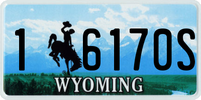 WY license plate 16170S