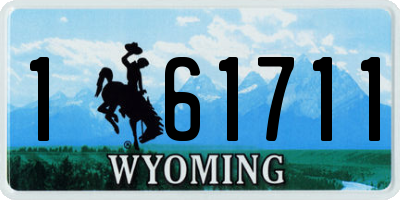 WY license plate 161711