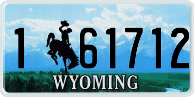 WY license plate 161712
