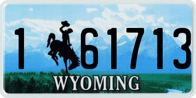 WY license plate 161713