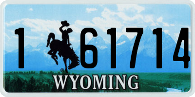WY license plate 161714