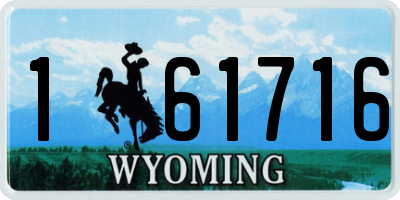 WY license plate 161716