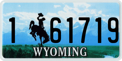 WY license plate 161719
