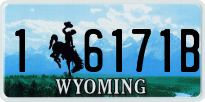 WY license plate 16171B